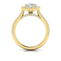18kt Yellow Gold Oval Diamond Halo Engagement Ring