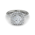 14kt White Gold Double Halo Diamond Engagement Ring