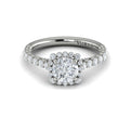 14kt White Gold Round Diamond Floating Halo Ring