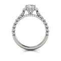14kt White Gold Round Diamond Floating Halo Ring