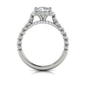 18kt White Gold Round Diamond Floating Halo Ring