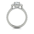 18kt White Gold Round Diamond Double Halo Engagement Ring