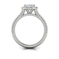 14kt White Gold Oval Diamond Halo Engagement Ring