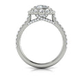 14kt White Gold Round Diamond Halo Engagement Ring