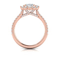 14kt Rose Gold Oval Diamond Halo Engagement Ring