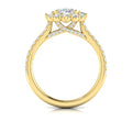 14kt Yellow Gold Oval Diamond Halo Engagement Ring