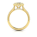 14kt Yellow Gold Oval Diamond Halo Engagement Ring