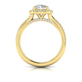 14kt Yellow Gold Round Diamond Halo Ring