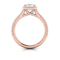 14kt Rose Gold Emerald Cut Diamond Engagement Ring