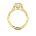 18kt Yellow Gold Oval Diamond Vintage Halo Ring