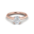 14kt Rose Gold Oval Diamond Solitaire Engagement Ring