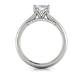 14K White Gold Oval Diamond Solitaire Engagement Ring