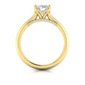 14kt Yellow Gold Oval Diamond Womens Solitaire Ring