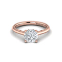 14kt Rose Gold Round Diamond Solitaire Engagement Ring