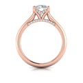 14kt Rose Gold Round Diamond Solitaire Engagement Ring