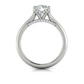 14K White Gold Round Diamond Solitaire Ring