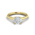 14kt Yellow Gold Round Diamond Solitaire Engagement Ring