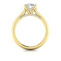 14kt Yellow Gold Round Diamond Solitaire Engagement Ring