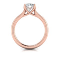 14kt Rose Gold Round Diamond Solitaire Engagement Ring