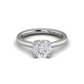 14K White Gold Round Diamond Solitaire Engagement Ring