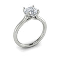 14K White Gold Round Diamond Solitaire Engagement Ring
