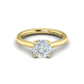 14kt Yellow Gold Round Diamond Solitaire Engagement Ring