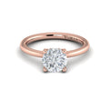 14kt Rose Gold Round Diamond Solitaire Engagement Ring