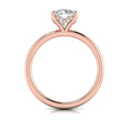 14kt Rose Gold Round Diamond Solitaire Engagement Ring