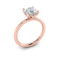 14kt Rose Gold Round Diamond Solitaire Engagement Ring