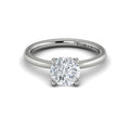 14K White Gold Round Diamond Solitaire Engagement Ring