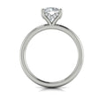 14K White Gold Round Diamond Solitaire Engagement Ring
