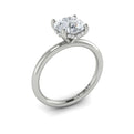 14K White Gold Round Diamond Solitaire Engagement Ring