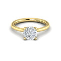 14kt Yellow Gold Round Diamond Solitaire Engagement Ring