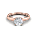 14kt Rose Gold Classic Cathedral Solitaire Ring