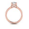14kt Rose Gold Classic Cathedral Solitaire Ring