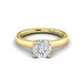 14kt Yellow Gold Round Diamond Solitaire Ring