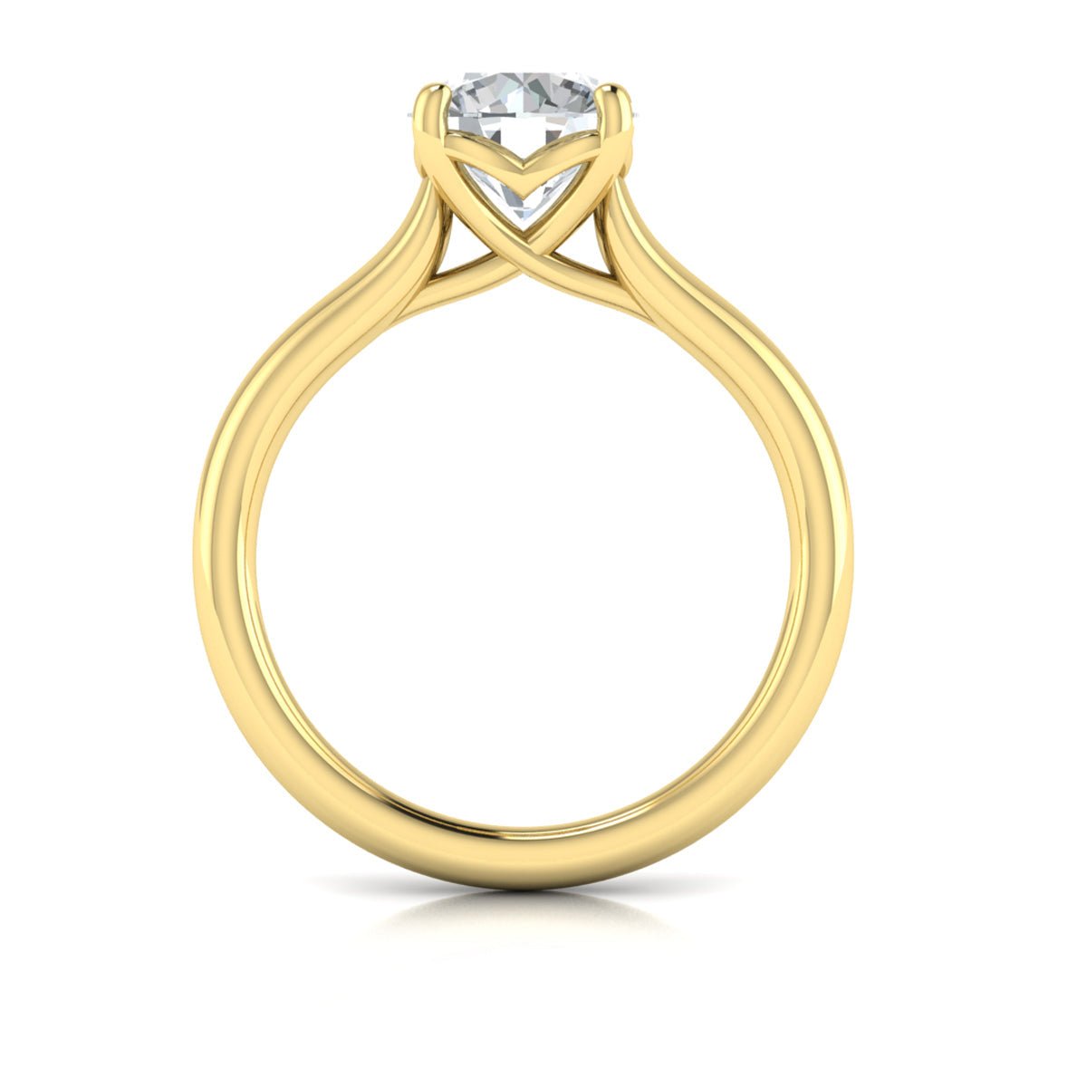14kt Yellow Gold Round Diamond Solitaire Ring