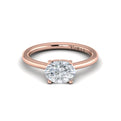 18kt Rose Gold Oval Solitaire Engagement Ring
