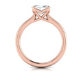 18kt Rose Gold Oval Solitaire Engagement Ring