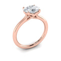 18kt Rose Gold Oval Solitaire Engagement Ring