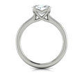 14K White Gold Oval Solitaire Engagement Ring