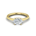 18kt Yellow Gold Oval Solitaire Engagement Ring
