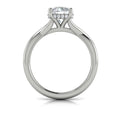 14K White Gold Round Diamond Hidden Halo Ring
