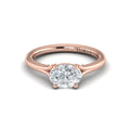 18kt Rose Gold Oval Diamond Split Shank Ring