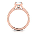 18kt Rose Gold Oval Diamond Split Shank Ring