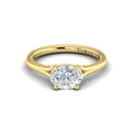 14kt Yellow Gold Oval Diamond Split Shank Ring