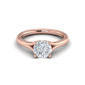 18kt Rose Gold Split Shank Solitaire Engagement Ring