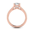 18kt Rose Gold Split Shank Solitaire Engagement Ring