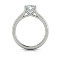 14K White Gold Diamond Split Shank Solitaire Ring