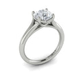 14K White Gold Diamond Split Shank Solitaire Ring
